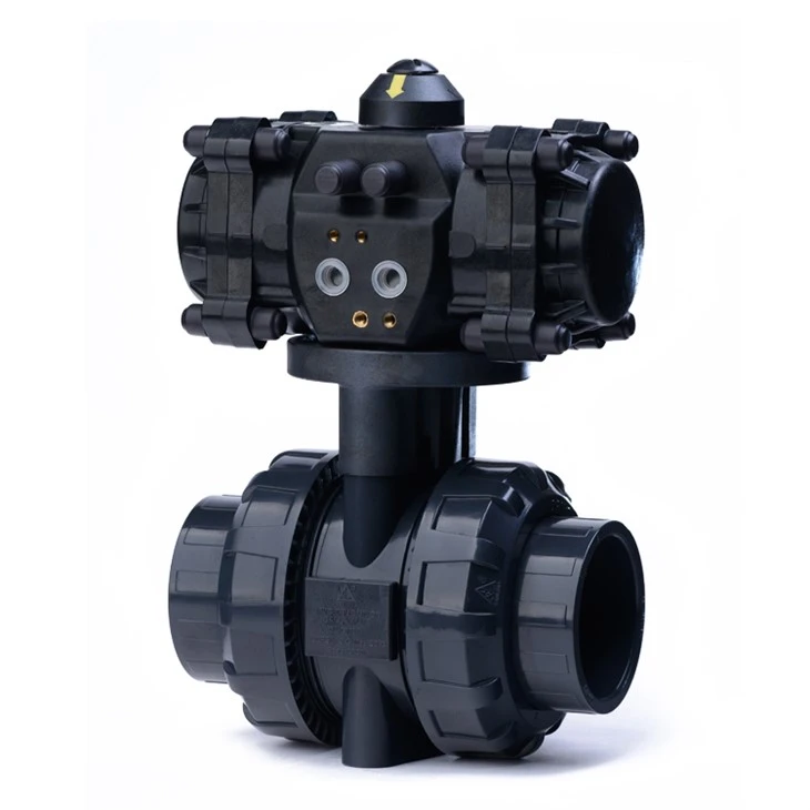 Plastic Pneumatic Actuated PVC Ball Valve